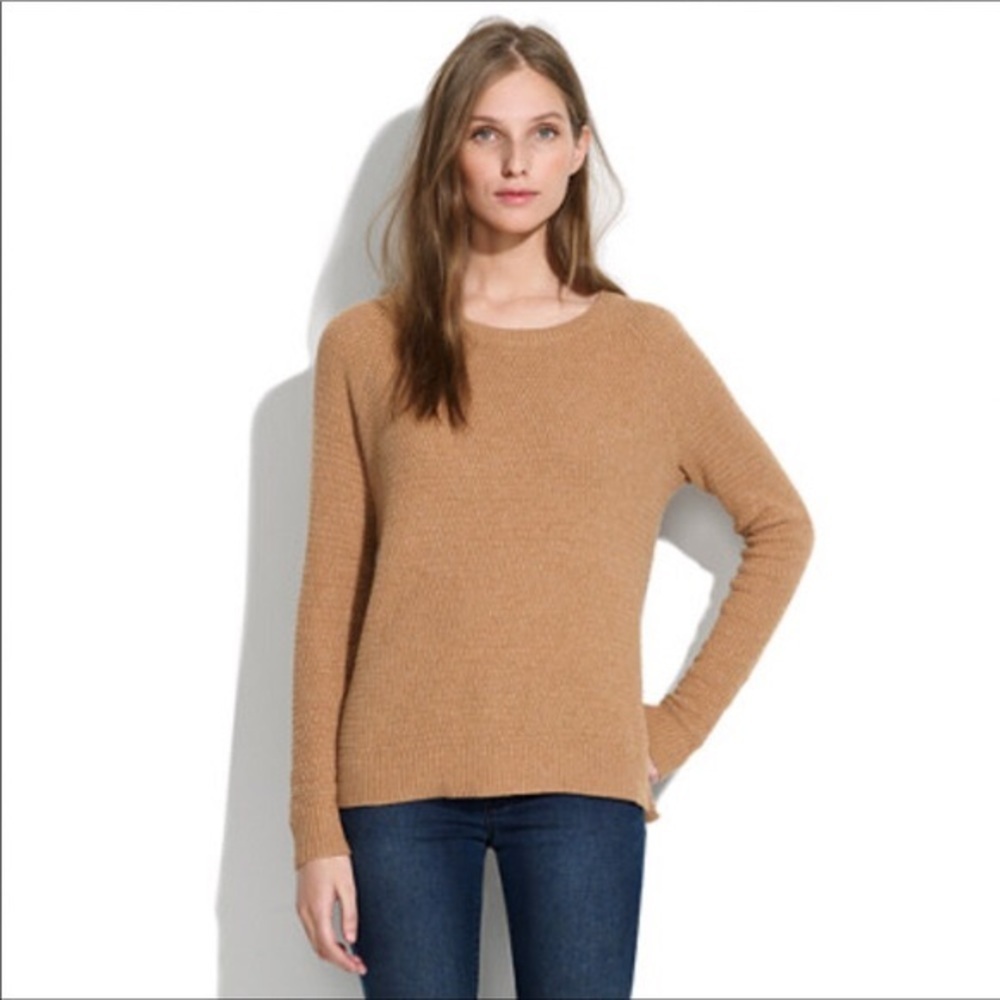 Madewell Cozy Brown Scoop Neck Sweater (S)